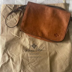 Patricia Nash brown leather crossbody satchel bag